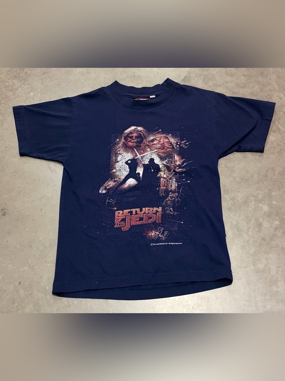 1997 Star Wars Return of the Jedi Graphic Tee - Navy Blue
